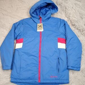 Arctix Jacket Girls L Blue Insulated Coat Hood Pocket Zip Up Water Repellant New